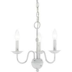 Livex Lighting 3 Light Antique White Mini Chandelier